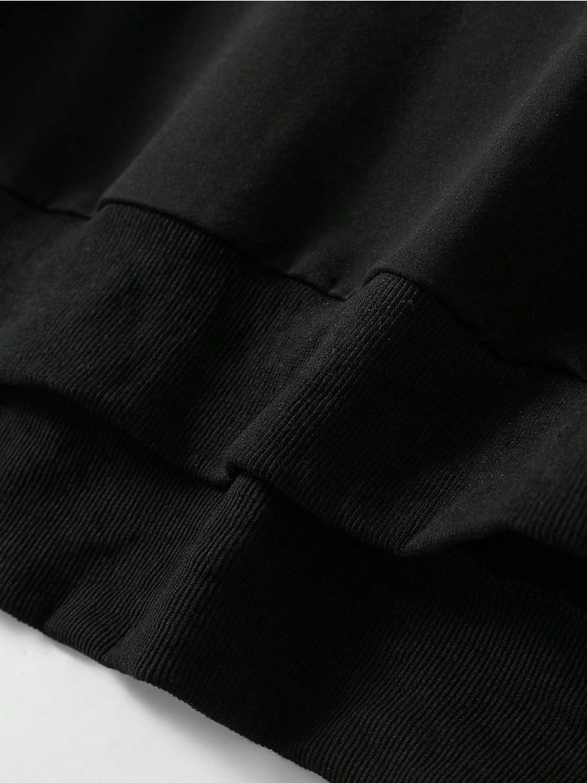 Men Slogan Star Graphic Drop Shoulder Drawstring Hoodie