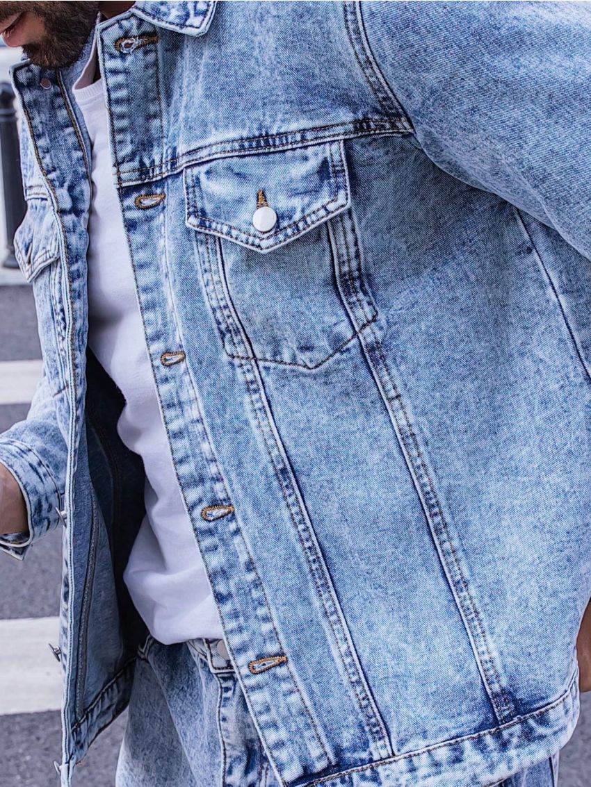 Manfinity EMRG Men's Water-washed Denim Jacket