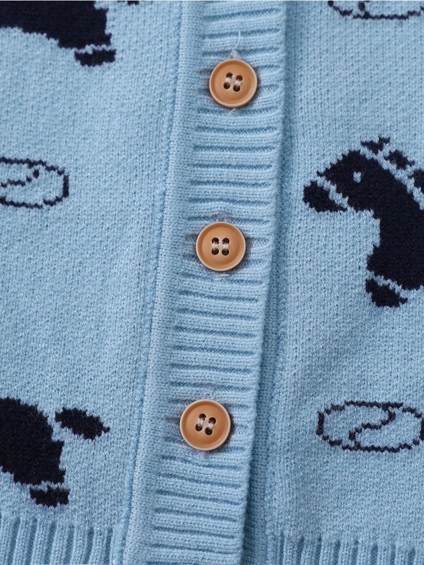 New Autumn And Winter Baby Boys' Cartoon Patterned Sweater Vest