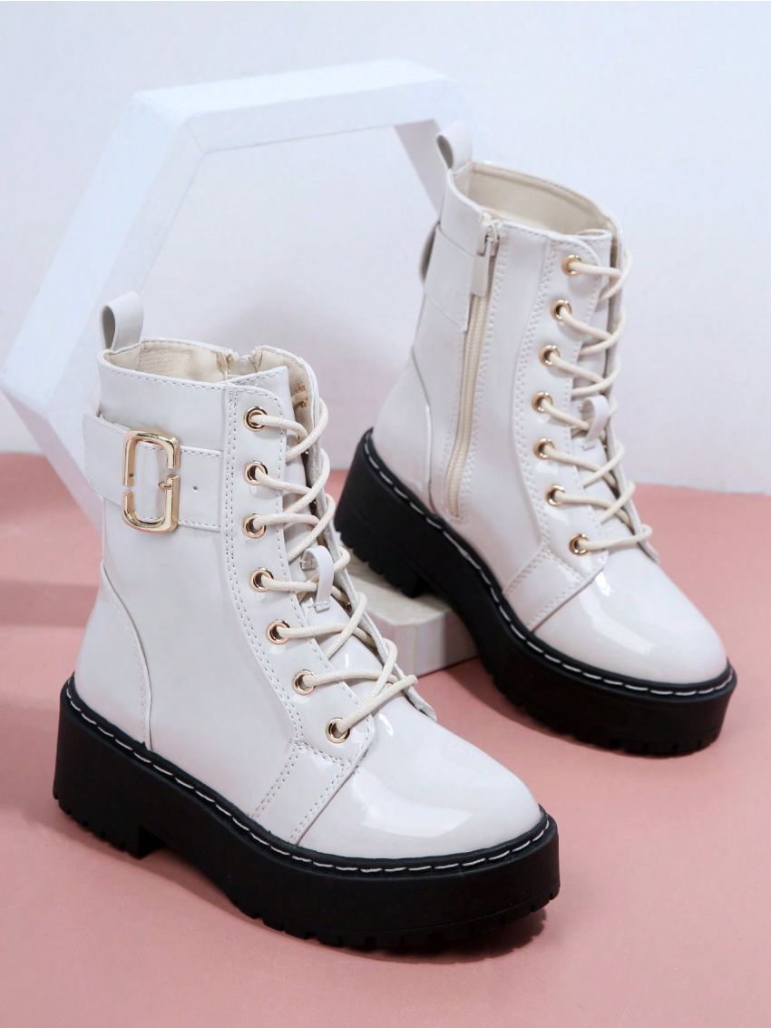 Kids' Beige Boots