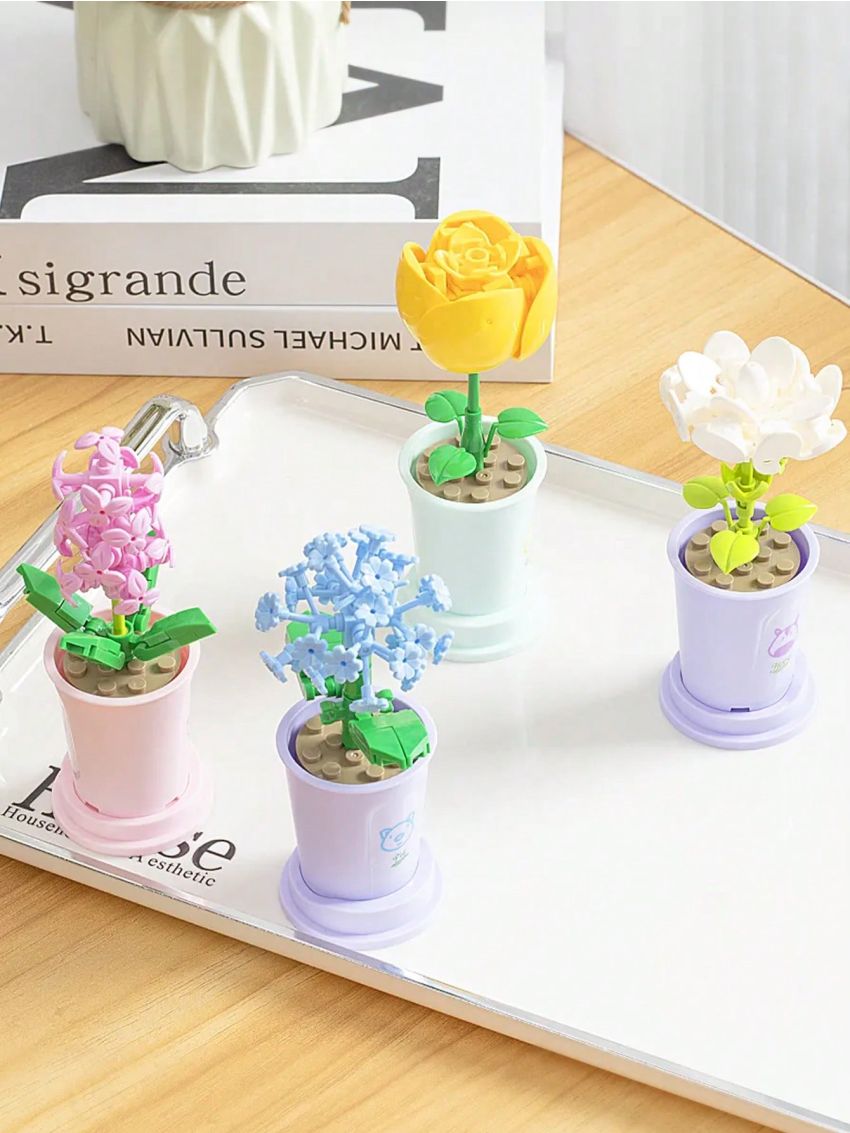 1set teenagers Flower Shaped Building Block Toy