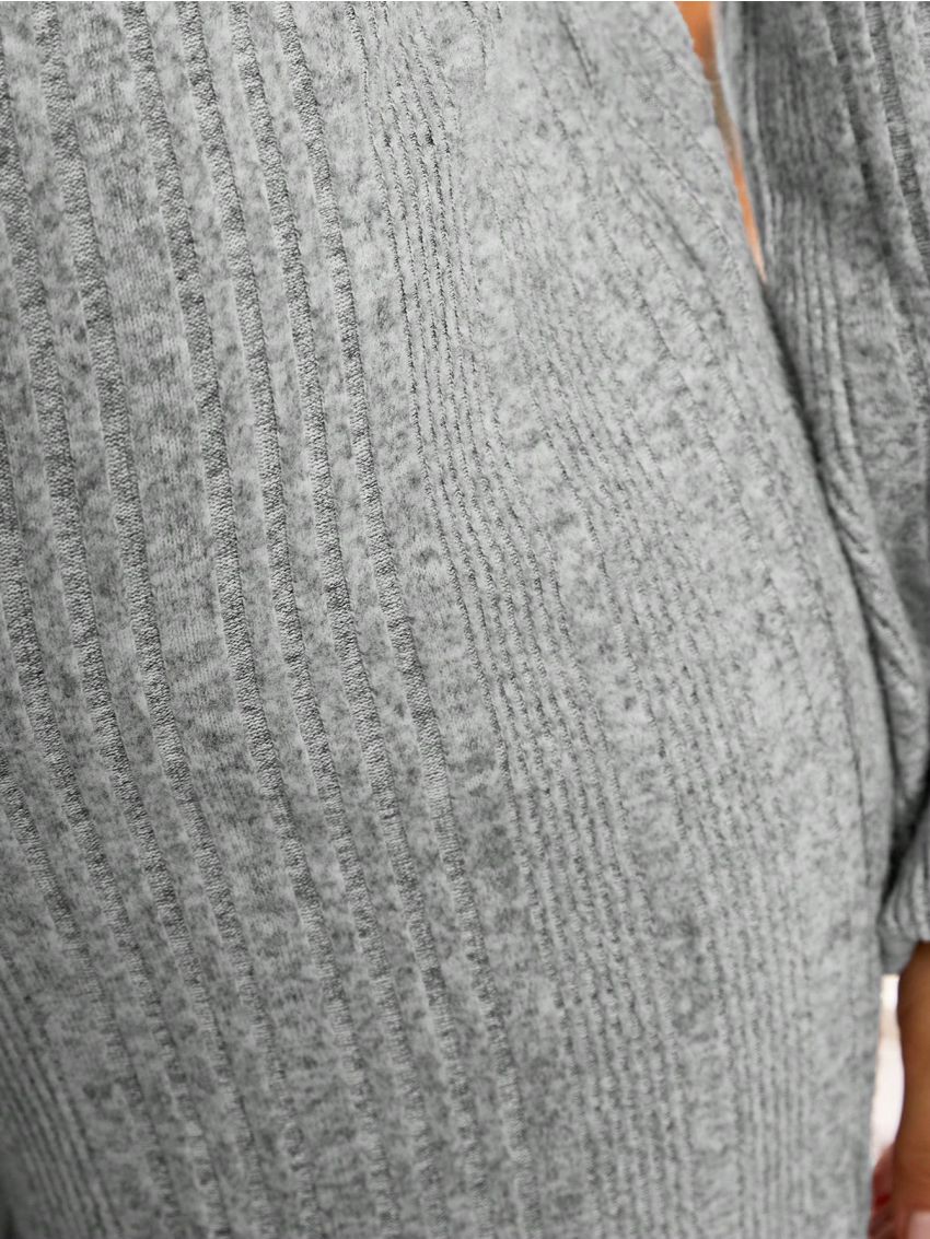 SHEIN Maternity Plaid Lantern Sleeve Nursing Jumpsuit