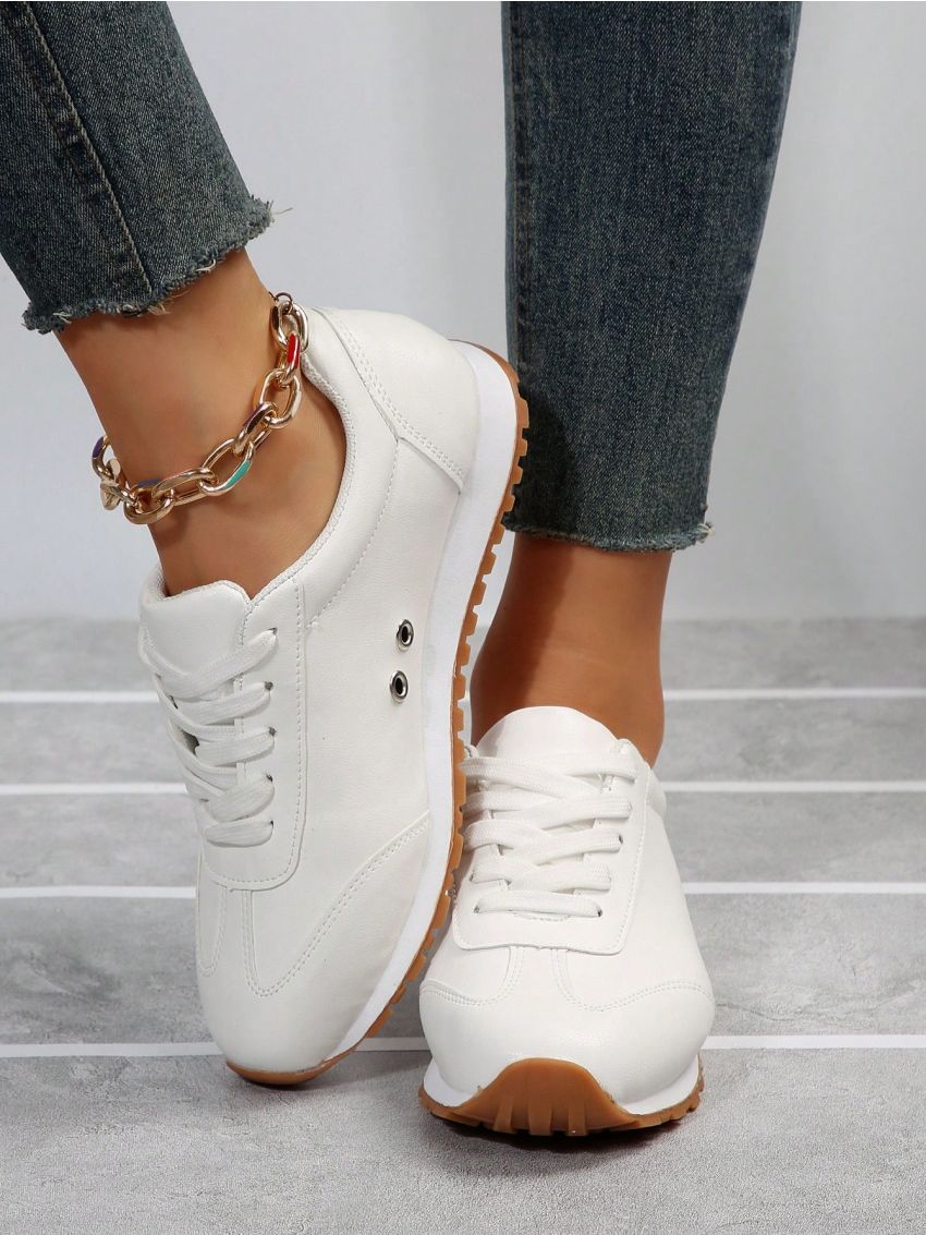 Styleloop Lace-up Front Apricot Women's Athletic Shoes