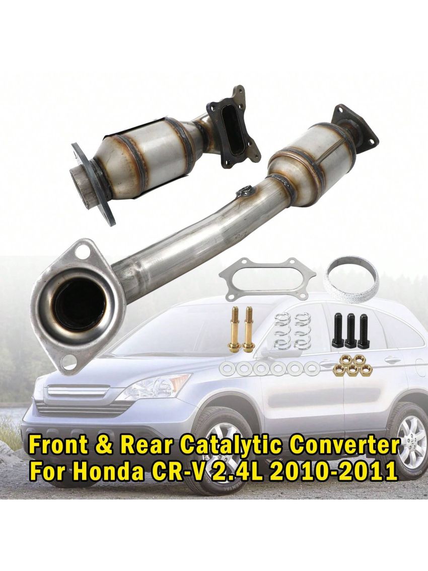 Front & Rear Catalytic Converter Fit For Honda CR-V 2.4L 2010-2011