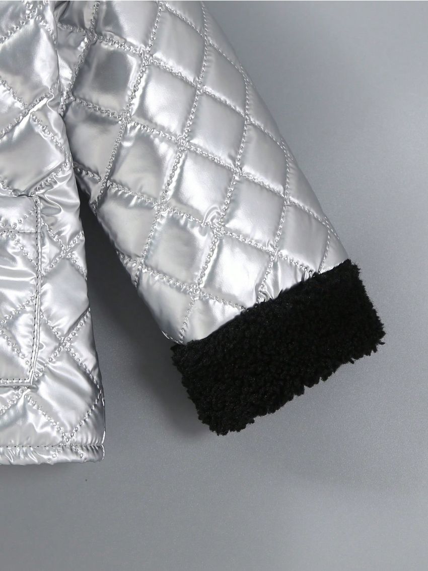 Thickened Infant & Toddler Boys' Fashionable Black Winter Jacket For Cold Weather