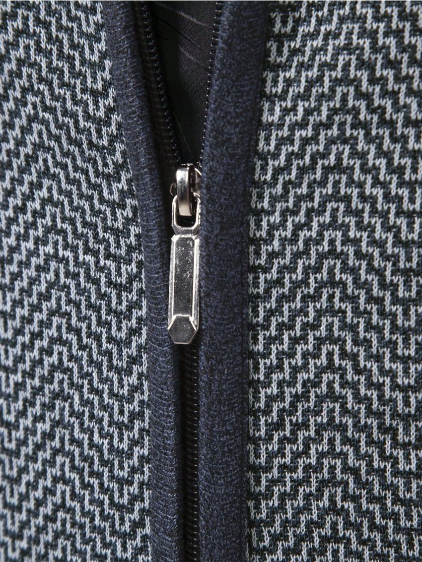 Manfinity Homme Men Contrast Trim Zipper Front Thermal Lined Cardigan