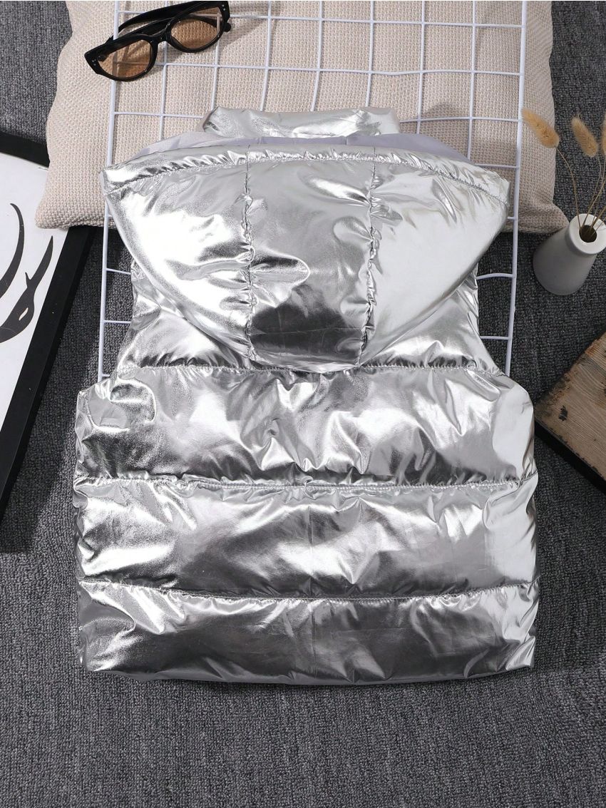 Tween Boy Zip Up Hooded Vest Puffer Coat