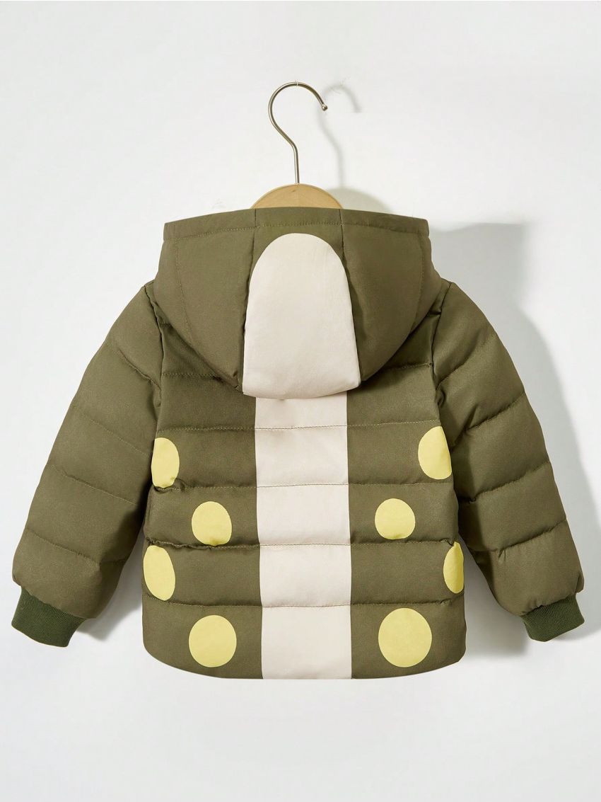 Cute Contrast Color Hooded Coat For Baby Boys In Autumn And Winter