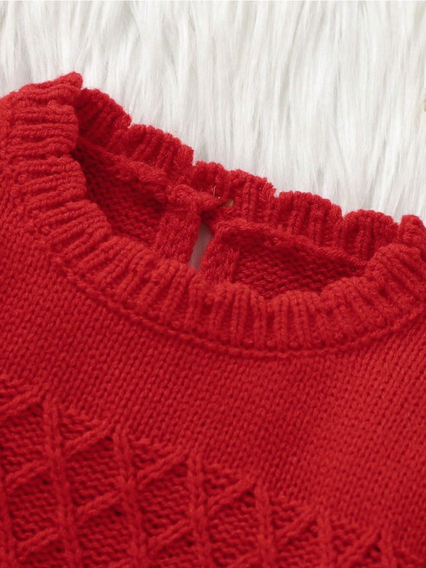 Baby Girl Long Sleeve Sweater Jumpsuit