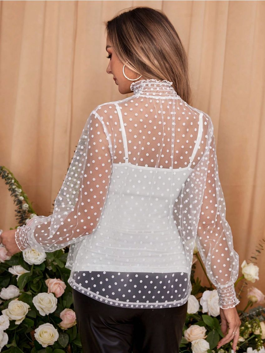 SHEIN Mesh Splicing Maternity Top