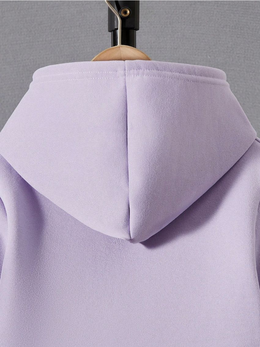 Tween Girls' Hooded Sweatshirt With Slogan Print