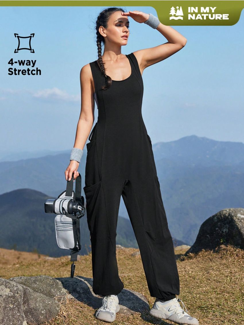 In My Nature Solid Color One-Piece Outdoor Cargo Suit