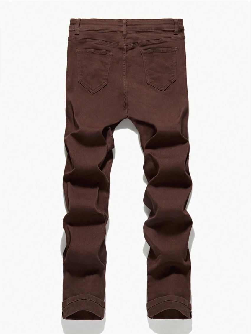 SHEIN Tween Boy Simple Casual High Stretch Slim Fit Comfortable Denim Skinny Jeans