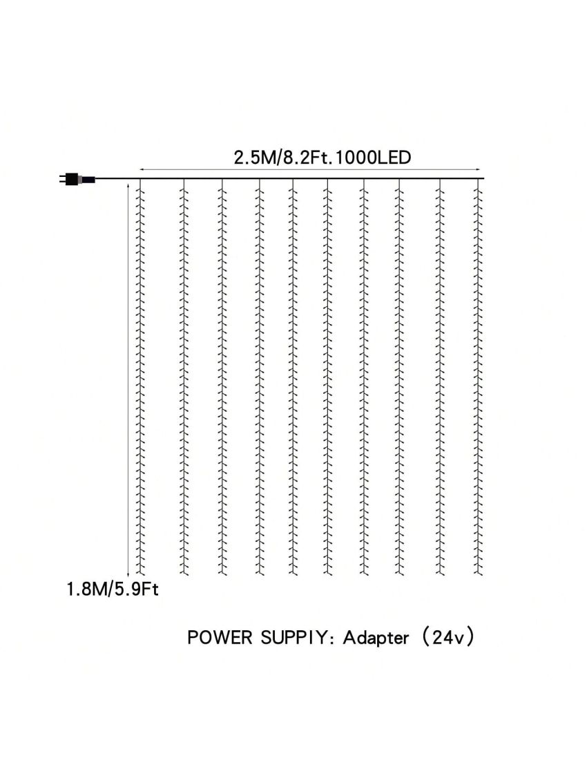 1000 Led Warm Light Fireworks String Lights, Copper Wire Fairy Lights For Window, Curtain, Garden, Yard, Patio, Home Decor, Wedding, Bedroom, Wall, Parties, Commercial Use, Pathway, Street Decoration, Greenery Projects, Creating Romantic & Cozy