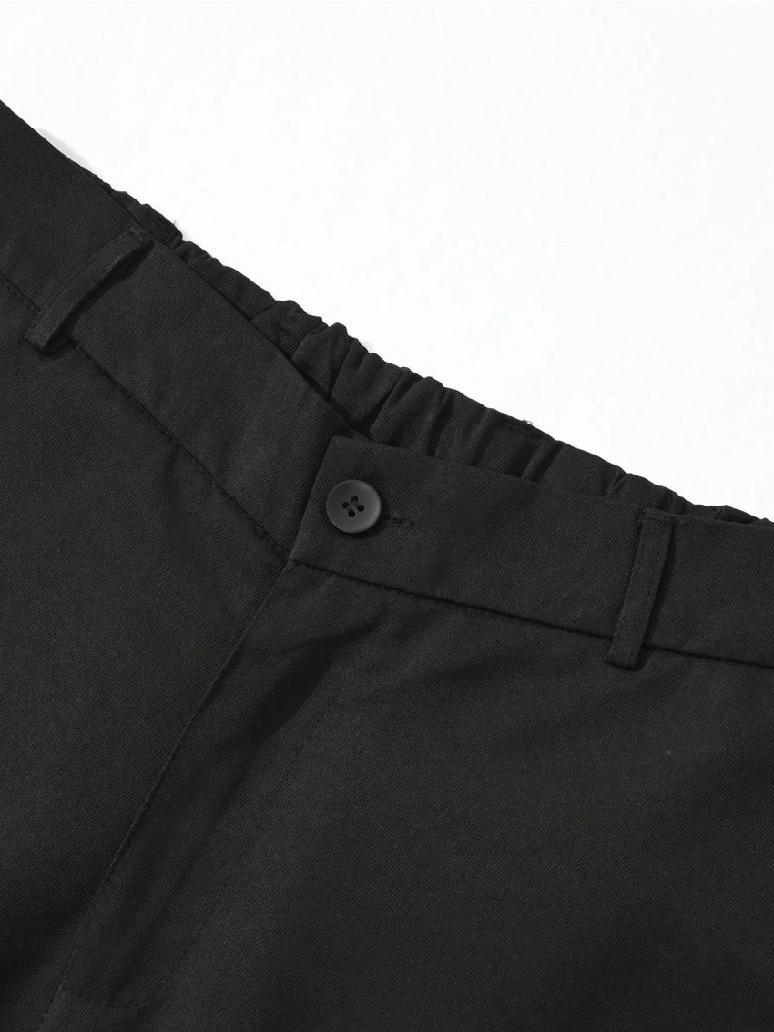 Men's Contrast Color Suit Jacket And Pants Set