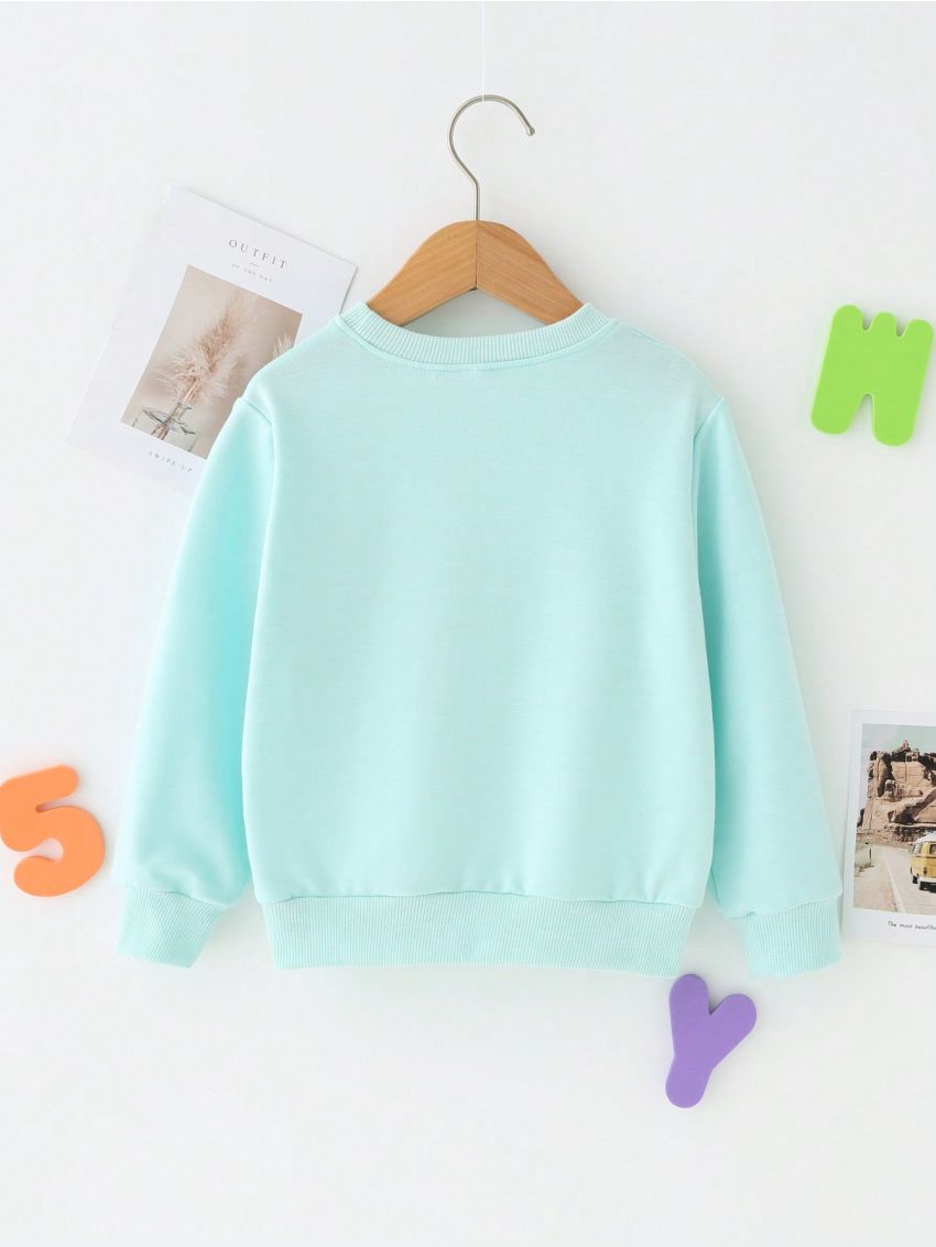 Young Girls Cartoon Graphic Sweatshirt