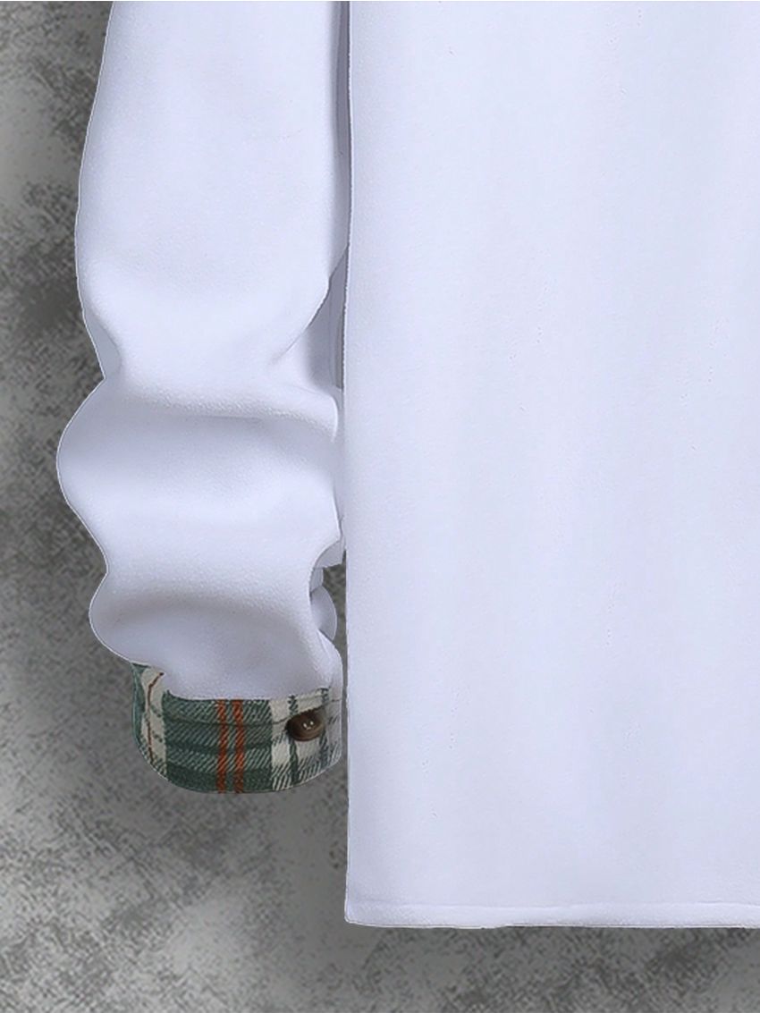 Manfinity EMRG Men's Plaid Flip Pocket Shirt Jacket