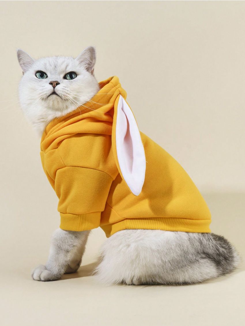PETSIN Petsin Yellow Rabbit Pet Hoodie, 1pc