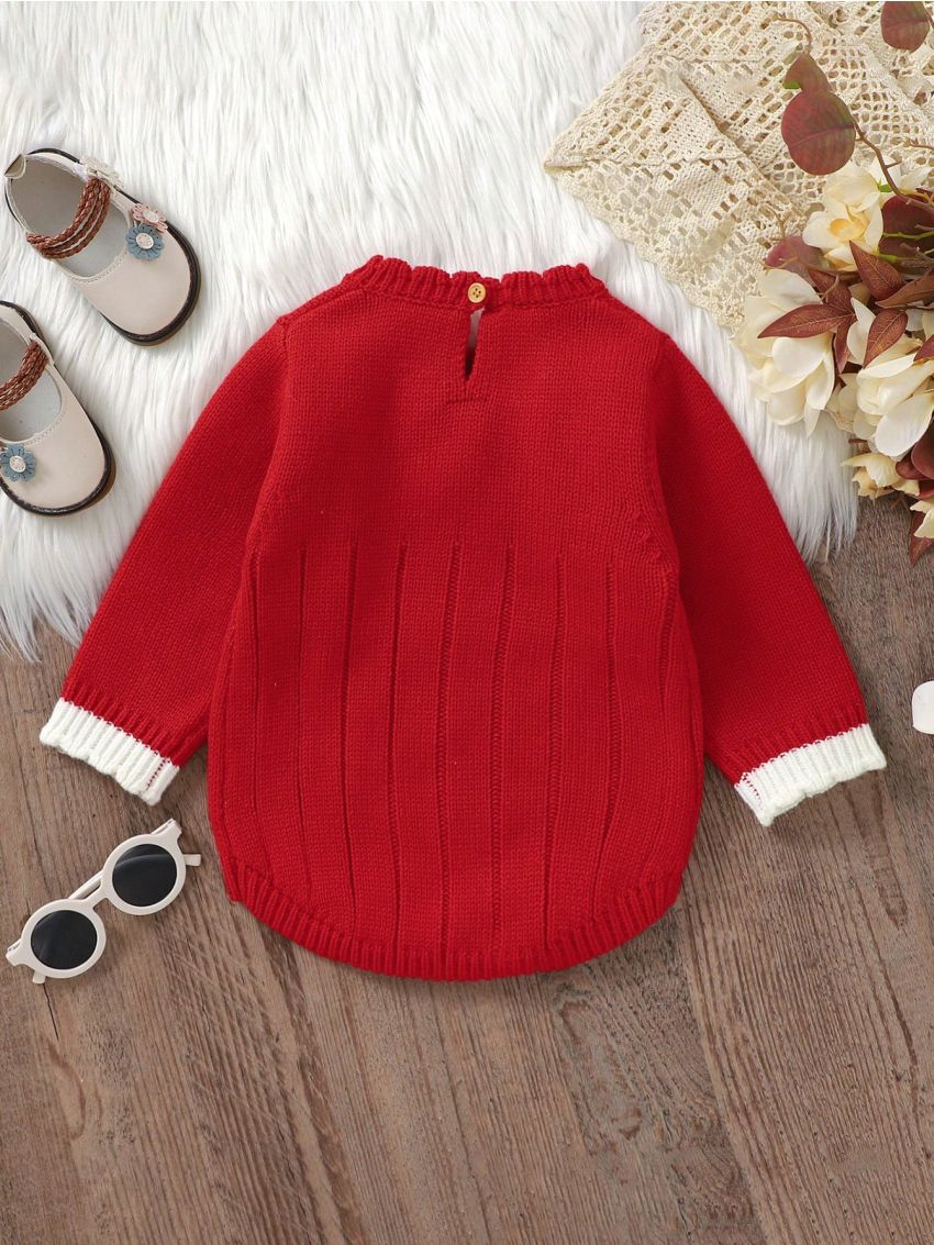 Baby Girl Long Sleeve Sweater Jumpsuit