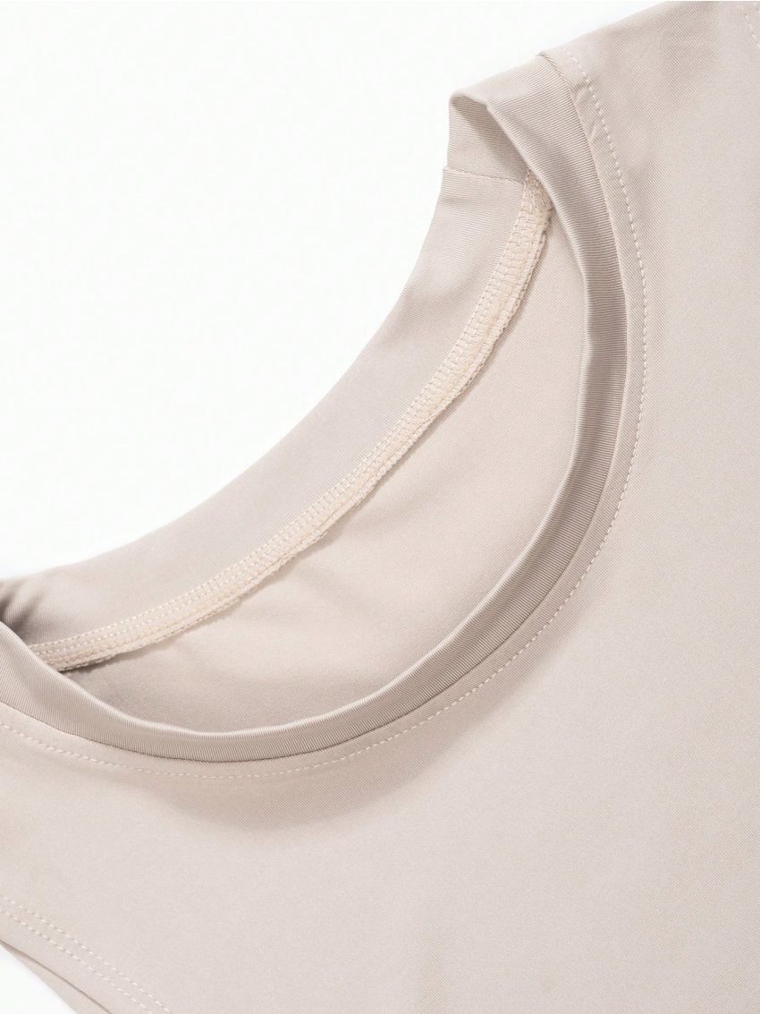 Teen Boy Solid Color Vest With Stand Collar