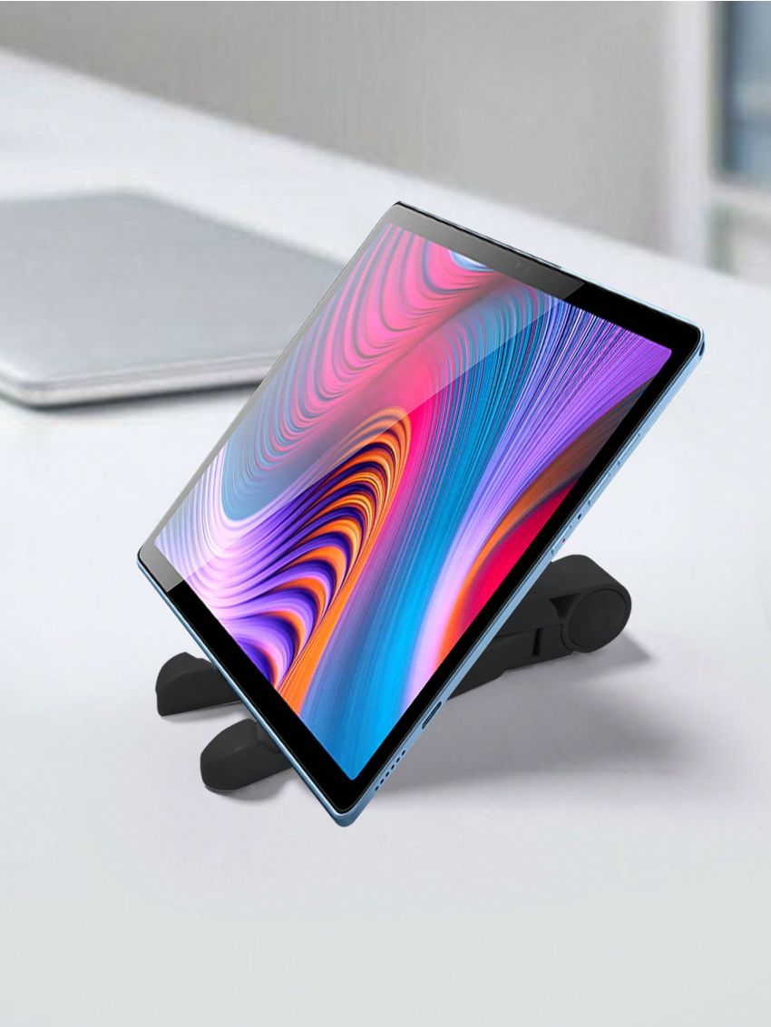 1pc Black Lazy Desktop Live Streaming Stand Compatible With Ipad, Smartphone, Tablet, Foldable And Portable Tripod Stand