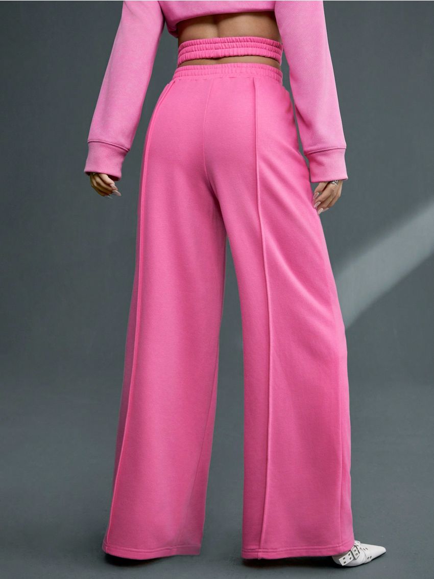 SHEINNeu Hollow Out Criss-Cross Straight Leg Sweatpants