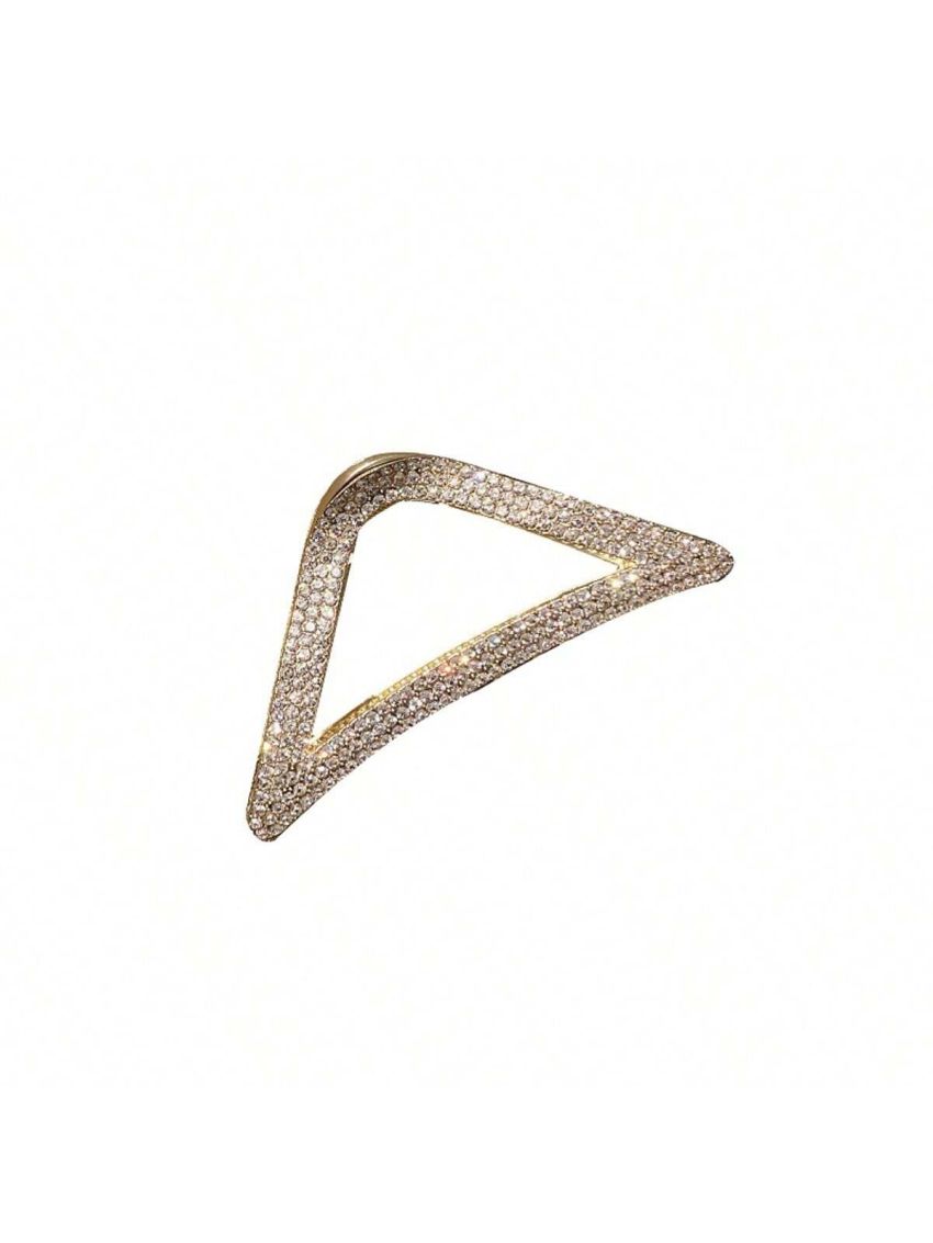 Pearl Decor Hair Claw Clip For Women, Autumn & Winter Hairstyles, Large Size, Shark Shaped Hair Accessory