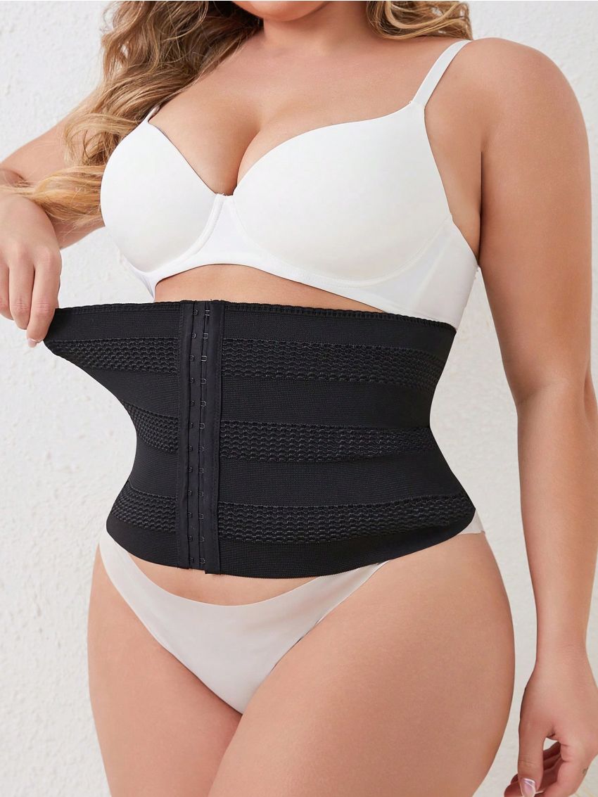 Plus Size Women'S Buckle Closure Waist Trainer Belt