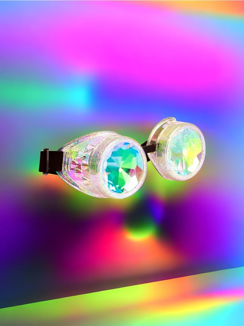 1pair Cyberpunk Style Gothic Steampunk Rivets Antique Bronze Decoration Party Eyeglasses For Halloween