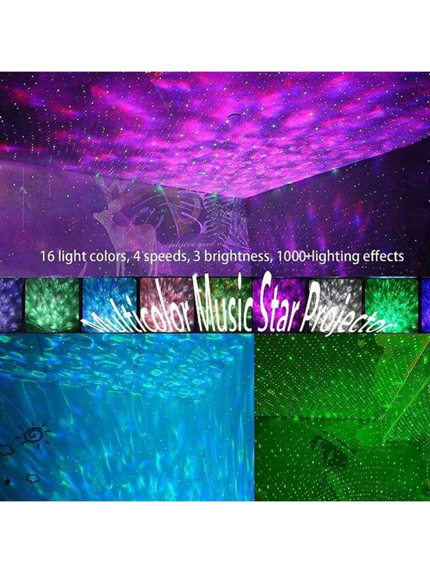 1pc Star Projector Galaxy Night Light Projector, 4 In 1 Starry Projector Light ,Music Speakers And Timer,Adjustable Color Galaxy Projector,Perfect For Bedroom,Party Light,Room Decor, For Halloween,Christmas Gifts