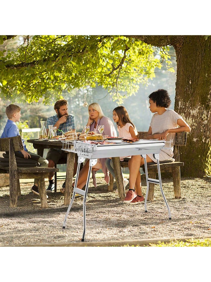 Portable for Barbecue,Folding BBQ Grill for Outdoor Cooking Camping Hiking Picnics