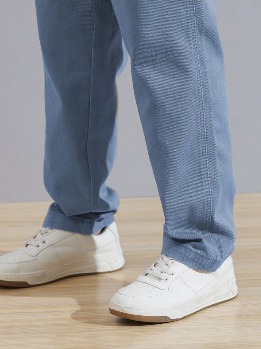 Manfinity Hypemode 1pc Men's Adjustable Shoulder Strap Denim Jumpsuit With Slanted Pockets