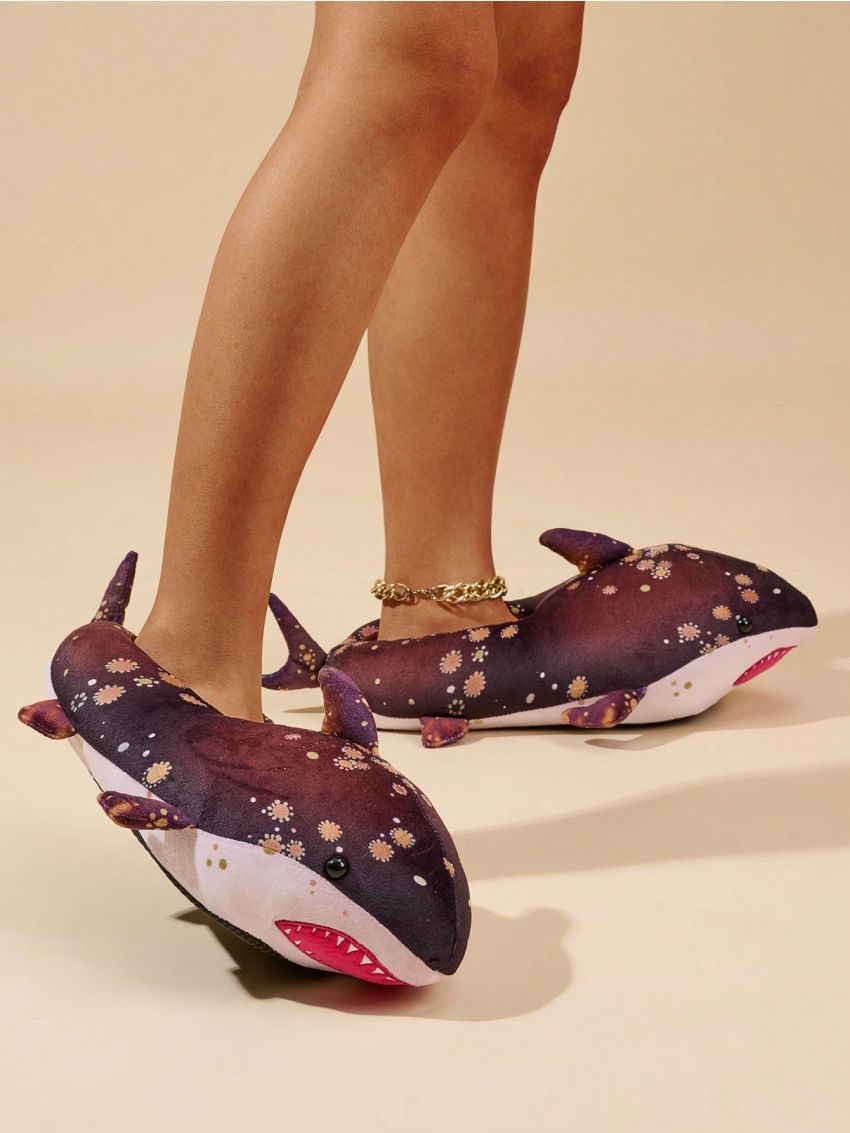 New Arrival Shark Slippers Comfortable Winter Warm Home Slippers Cartoon Cute Anti-slip Funny