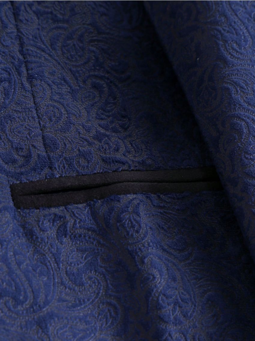 Men's Jacquard Shawl Collar Blazer