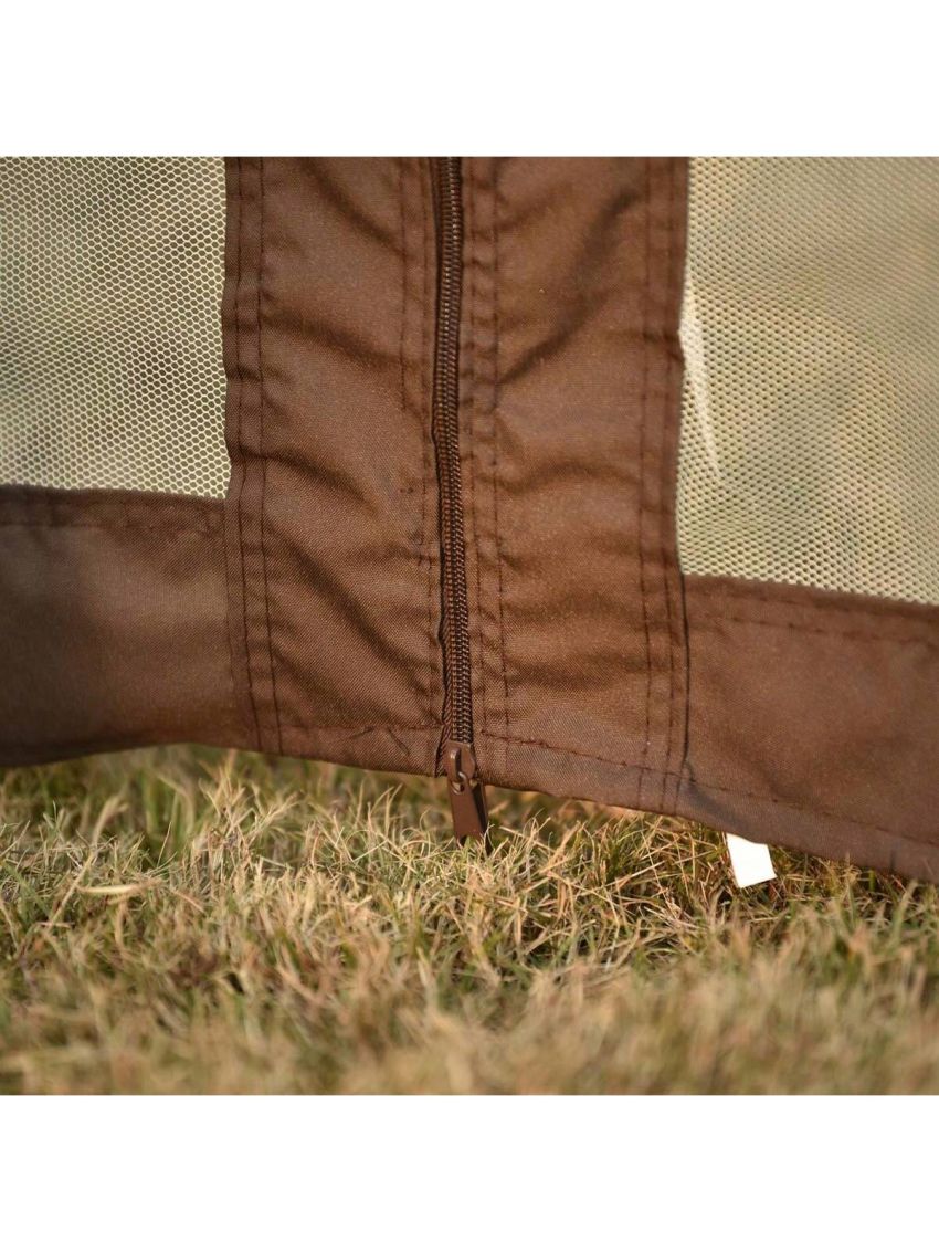 13 Ft. W x 9.7 Ft. D Iron Patio Outdoor Gazebo, Double Roof Soft Canopy Garden Backyard Gazebo with Mosquito Netting Suitable for Lawn, Garden, Backyard and Deck