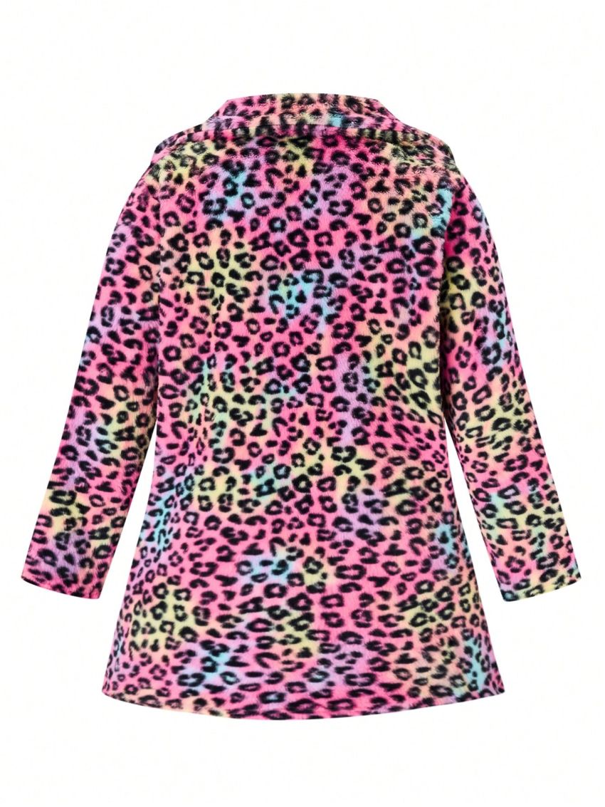 Women's Plus Size Leopard Print Open Front Jacket
