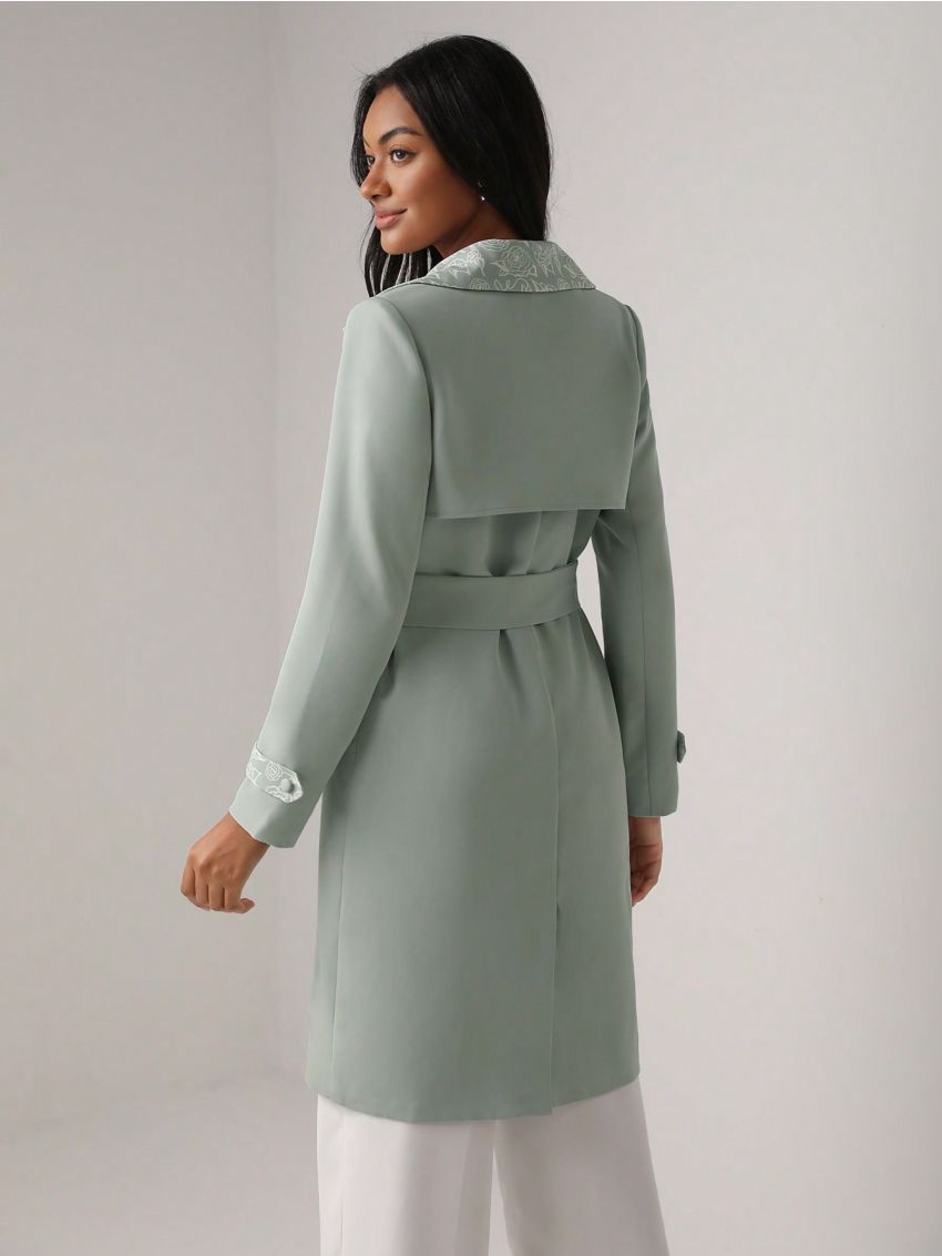 Jacqueline City Double Breasted Belted Trench Coat