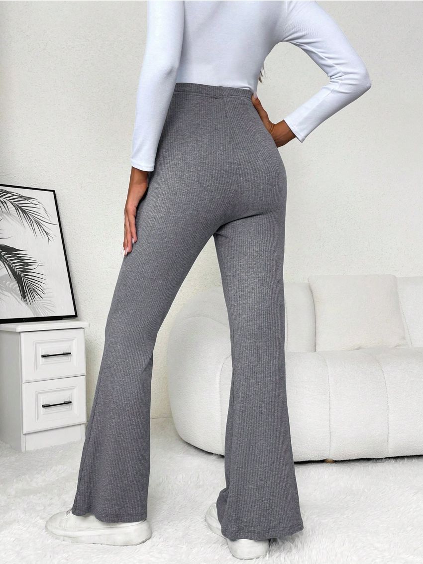 SHEIN Maternity Adjustable Waist Flare Leg Pants