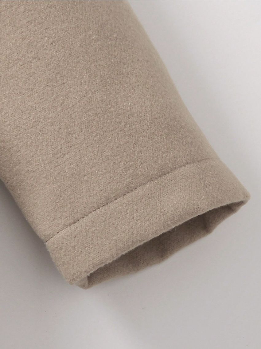 SHEIN Kids EVRYDAY Little Boys' Solid Color Double-Breasted Peacoat With Lapel Collar