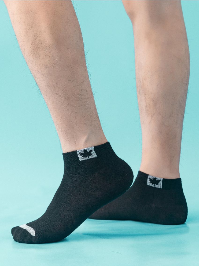 7pairs Men Maple Leaf Ankle Socks