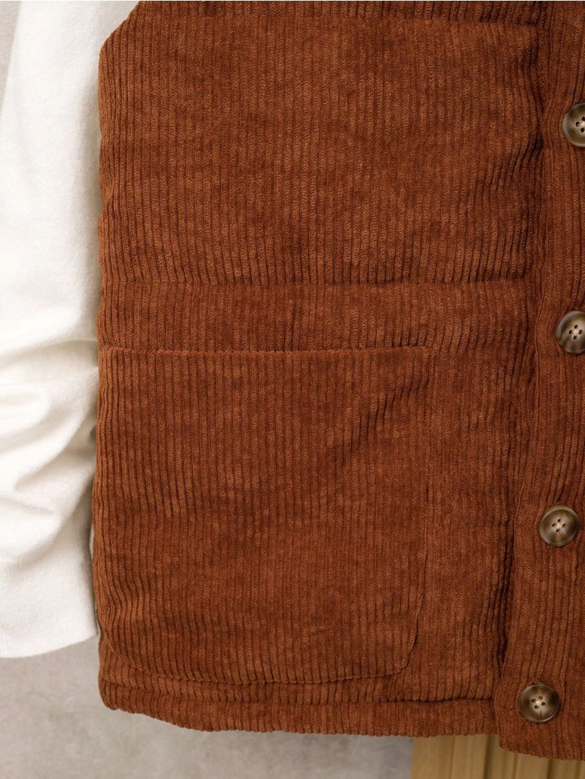 SHEIN Tween Boy 1pc Slogan Patched Hooded Puff Coat