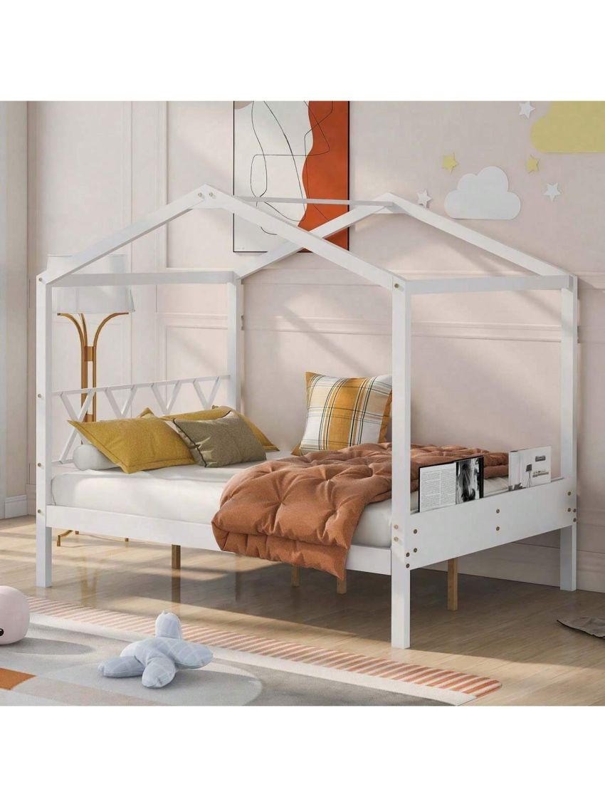 Merax Full Size Wood House Bed with Storage Space