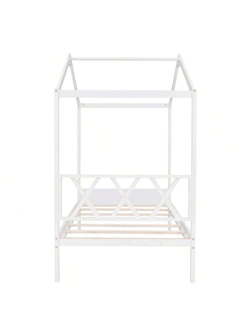 Merax Twin Size Wood House Bed with Storage Space