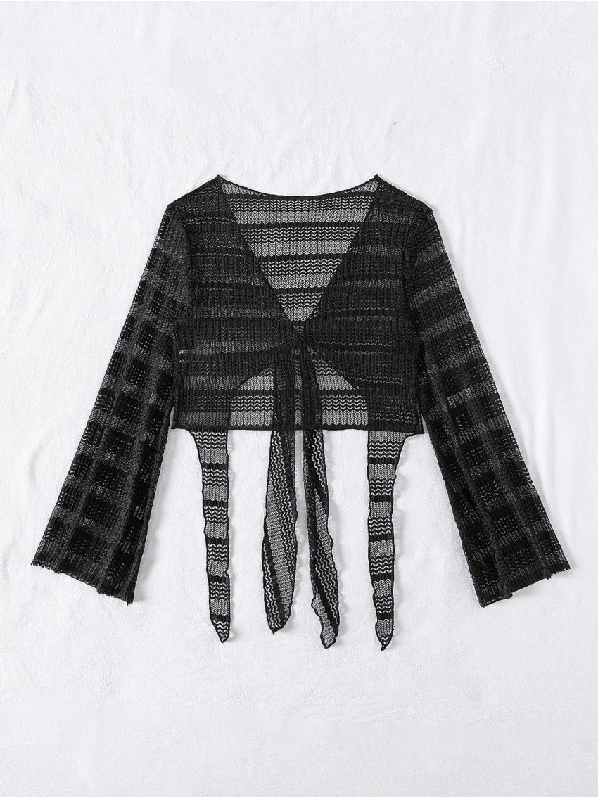 SHEIN Swim SXY Women'S Tie-Up Kimono