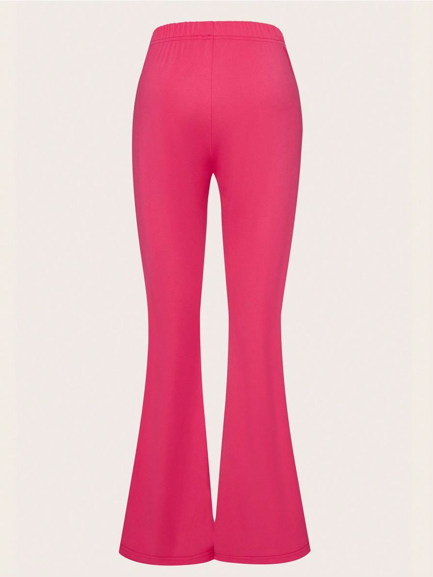 SHEIN Kids Cooltwn Teen Girls' Flared Pants With Star Embroidery