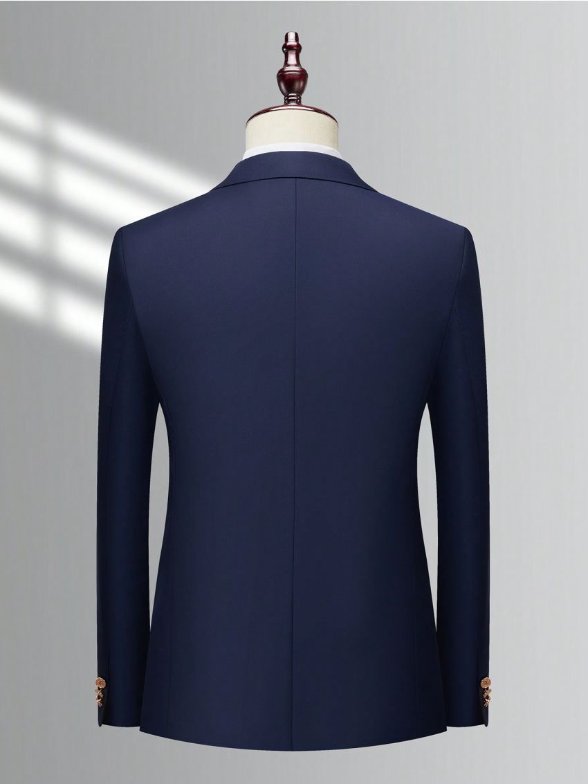 SHEIN Men 1pc Double Breasted Blazer