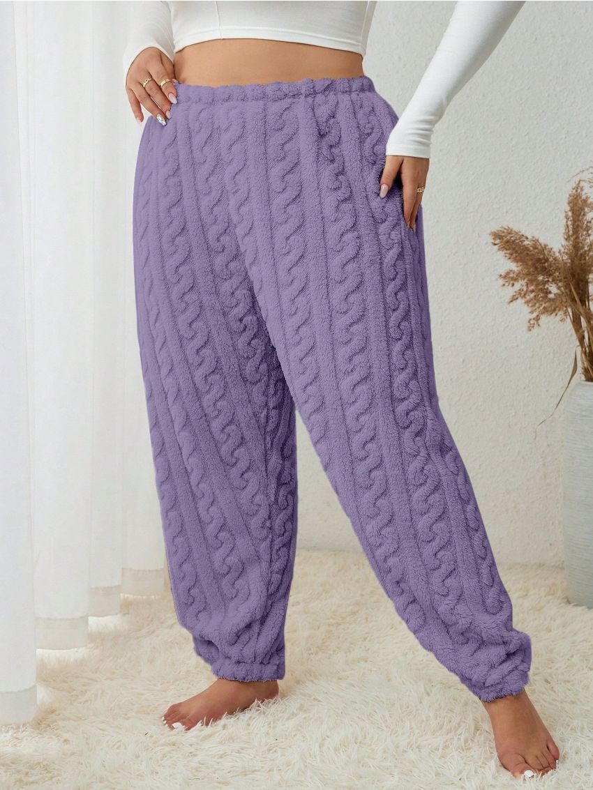 Plus Solid Flannelette Sleep Pants