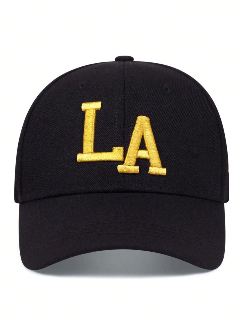 1pc Ladies' Adjustable Baseball Cap With Letter Side & Geometric Pattern Embroidery, Outdoor Sun Protection Hat For Spring & Autumn Travel, Beach Vacations