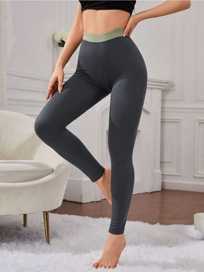Contrast Trim Thermal Underwear Pants