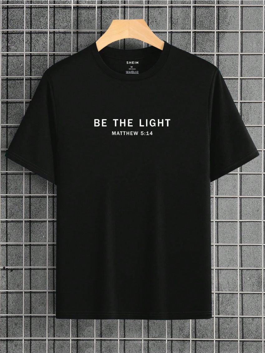 Letter Graphic Short Sleeve Tee For Men